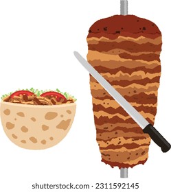 A kebab is a type of Turkish cuisine that is similar to a barbecue, and refers to a dish of grilled meat, fish, vegetables, etc.