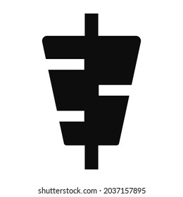 Kebab vector high quality black icon isolated on white background