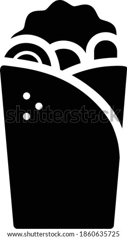 Kebab Vector Icon in Glyph Style. Kebab is usually made of lamb and beef, various skewered meat dishes from Turkey. Vector illustration icon can be used for an app, website, or part of a logo.