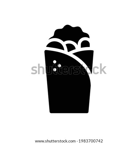 Kebab Vector Icon in Glyph Style. Kebab is usually made of lamb and beef, various skewered meat dishes from Turkey. Vector illustration icon can be used for an app, website, or part of a logo.