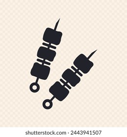 Kebab vector icon. Outdoor recreation concept.