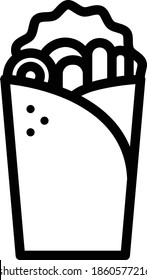 Icono de Kebab en el estilo de contorno