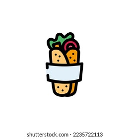 kebab vector icon. perfect use for logo, presentation, application, website, and more. icon design filled line style