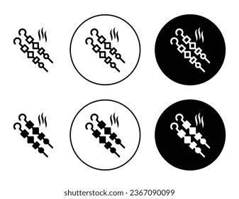icono kebab vector conjunto en color negro. Adecuado para aplicaciones y diseños de interfaz de usuario de sitios web
