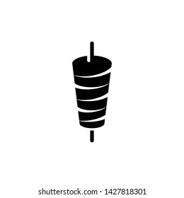 Kebab vector icon, usually made of lamb and beef, various skewered meat dishes from Turkey. Vector illustration icon can be used for an app, website, or part of a logo.