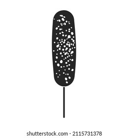 Kebab vector icon.Black vector icon isolated on white background kebab.