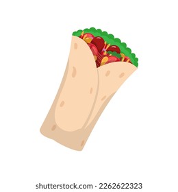 Kebab vector illustration in cartoon style isolated on white background