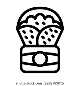 Kebab Vector Line Icon Design