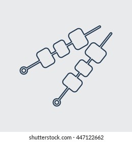 Kebab Vector Line Icon. Eps.-10.
