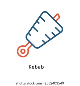 Kebab   Vector Dos Colores esbozan el icono. Archivo Eps10