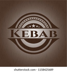 Kebab vintage wood emblem