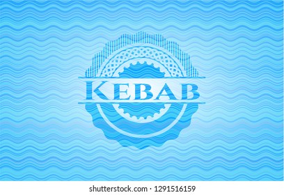 Kebab water emblem background.