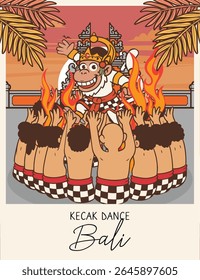 A dança Kecak, também conhecida como Fire Dance ou Monkey Chant, é uma performance dramática de dança balinesa que conta a história do épico Ramayana através de cantos vocais intrincados, movimentos rítmicos, e