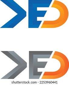 KED logo letter logo Vector Graphic Branding Letter Element. White Background