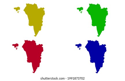 Kedah country map silhouette in Malaysia