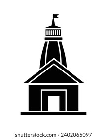 kedarnath temple icon, vector best flat icon.