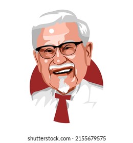 Kediri, Indonesia - May 13 2022; Colonel Sanders Was An American Businessman