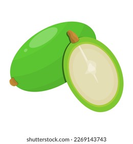 Kedondong Fruit Is A Fruit That Has A Sweet Taste When Ripe And Sour When Unripe. This Fruit Grows A Lot In Tropical Climates