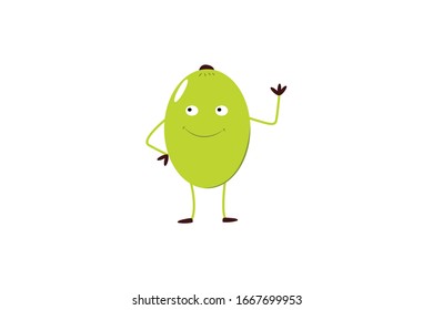 Ilustración de la fruta vectorial del objeto Kedondong