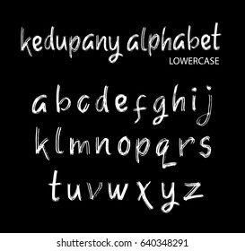 Kedupany vector alphabet lowercase characters. Good use for logotype, cover title, poster title, letterhead, body text, or any design you want. Easy to use, edit or change color. 