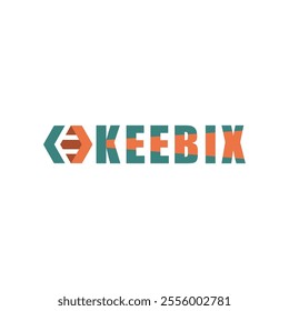 Keebix Iconic Typography Logo Design