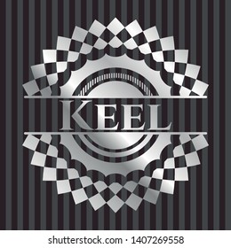 Keel silver shiny emblem]. Vector Illustration. Mosaic.