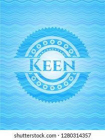Keen water wavec oncept emblem.