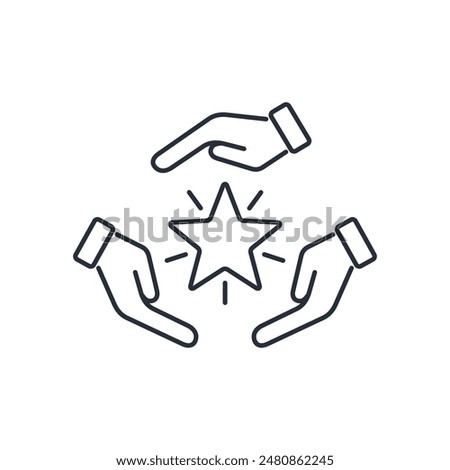 Keep achievements. Maintain advantages.Vector linear icon isolated on white background.