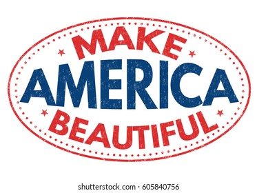 Keep america beautiful grunge rubber stamp on white background, vector illustration