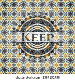 Keep arabesque style badge. arabic decoration.