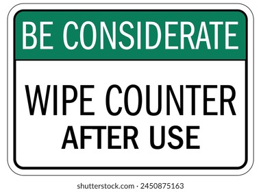 Keep area clean sign and labels