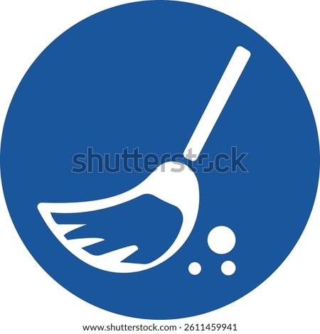 Keep area clean sign Safety Sign | Broom Icon