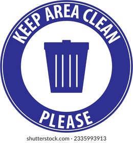Keep area clean sign vector eps