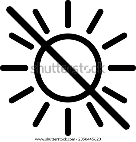 Keep away from direct sunlight icon vector . Packaging concept