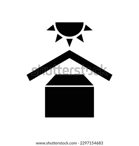 Keep Away From Heat Icon design. Keep out of sunlight sign symbol. isolated on white background