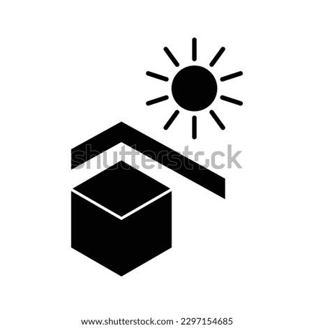 Keep Away From Heat Icon design. Keep out of sunlight sign symbol. isolated on white background
