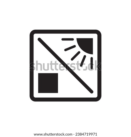 keep away from sunlight icon symbol sign vector
