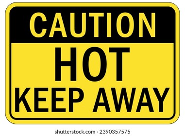 Keep away warning sign and labels