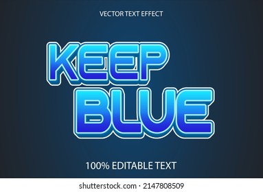 keep blue text effect with blue color and editable for logo.