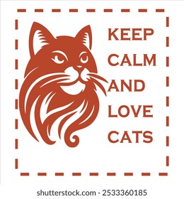 Keep cal love cats , cat lover t shirt design,