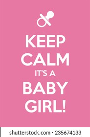 keep calm it's a baby girl