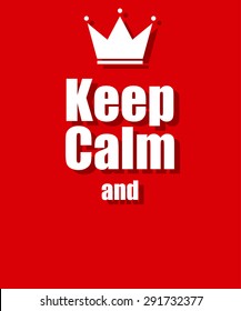 keep calm background red