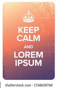 Keep calm and carry on poster template