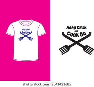 Keep Calm and Cook On Logo, icon, symbol, vector, T-shirt.eps