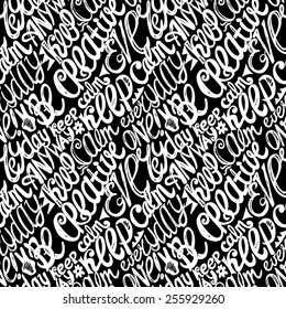 Keep calm creativity motivation-seamless hand drawn pattern, doodles letters