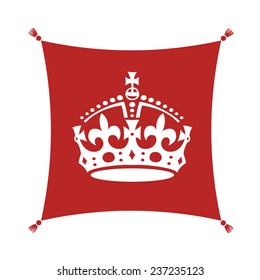 Keep Calm Crown  Symbol On Cushion