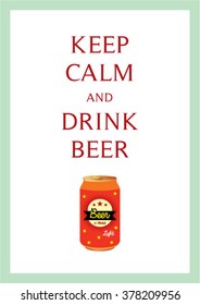 keep calm and drink beer vector illustration