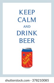 keep calm and drink beer vector illustration