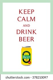 keep calm and drink beer vector illustration