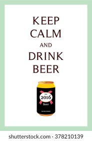 keep calm and drink beer vector illustration